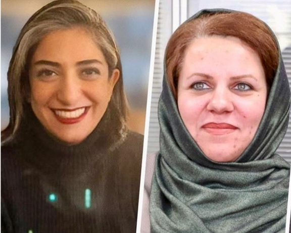 Detained journalists Mehrnoosh Zarei (left) and Saeedeh Shafiei