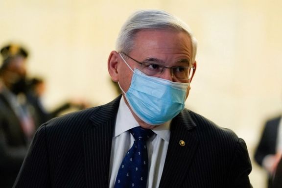 US Democratic Senator Bob Menendez on Capitol Hill. January 13, 2022