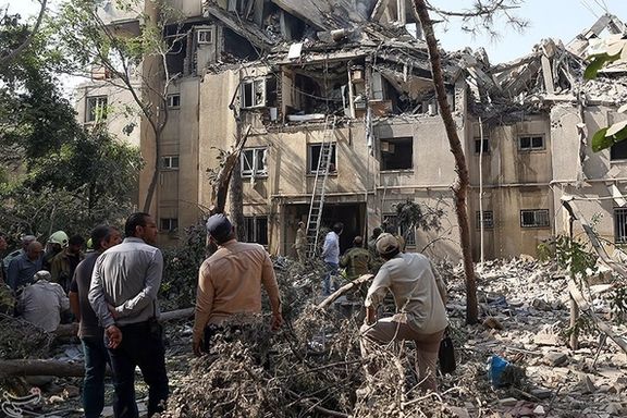 The aftermath of an Israeli attack in Tehran