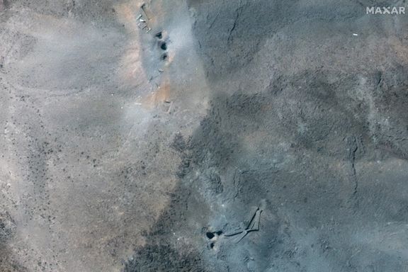 A closer satellite view shows holes and craters on a ridge at Fordow underground complex, after the US struck the underground nuclear facility, near Qom, Iran June 22, 2025.