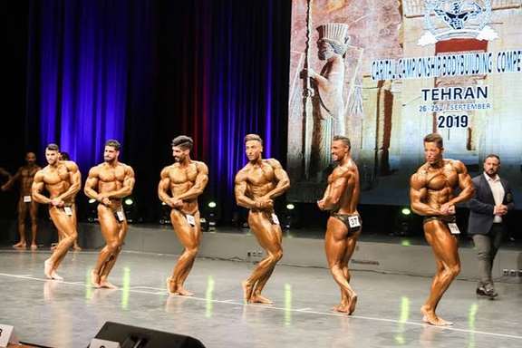 A bodybuilding competition in Tehran