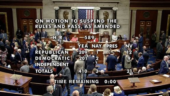 The result of the vote in House of Representative on September 12, 2023
