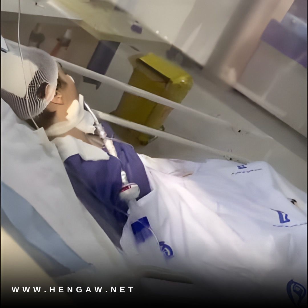 Armita Geravand at the Fajr hospital’s intensive care unit on October 4, 2023  