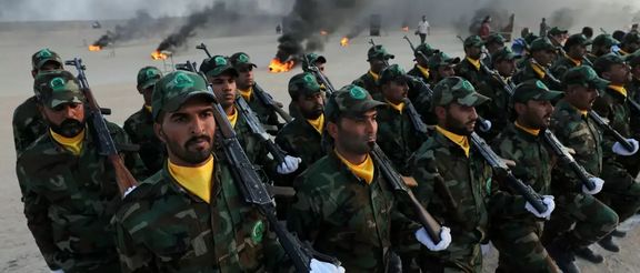 Hashd al-Shaabi fighters during military drills in Iraq