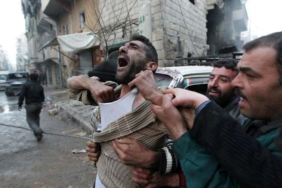 A scene of destruction and agony in Syria's civil war