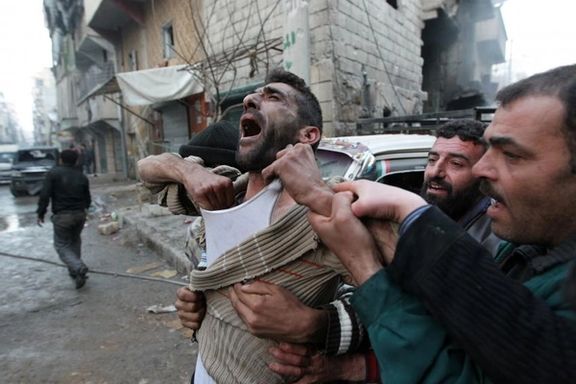 A scene of destruction and agony in Syria's civil war