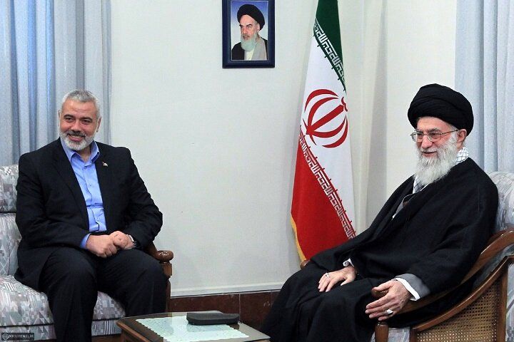 Hamas leader Ismayil Haniyeh meets Iran Supreme Leader Ali khamenei.