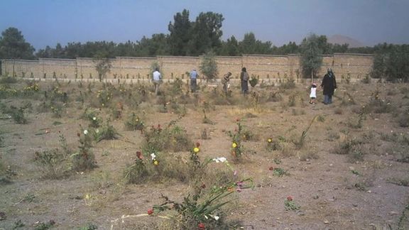 An old photo of Khavaran burial site in Iran where countless political prisoners were buried in 1988