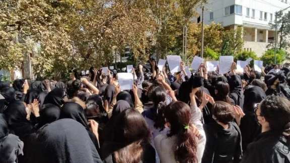 A protest by Iranian university students