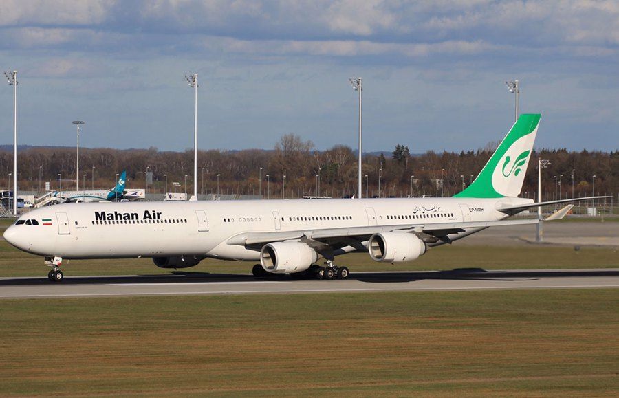 An Airbus 340 operated by Mahan Air  