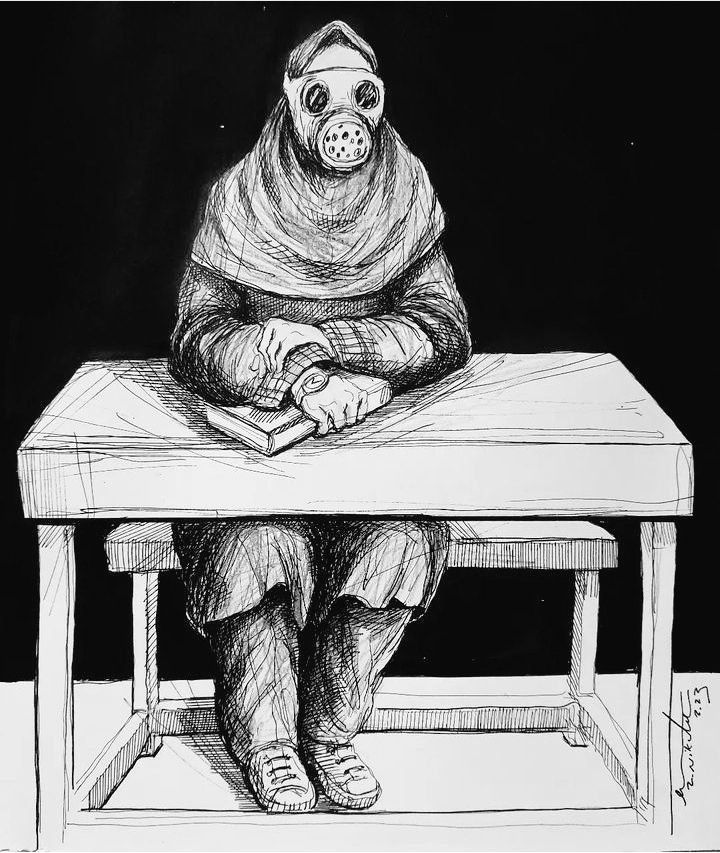 An artwork about the poisoning of schoolgirls  