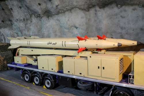 Iran's Kheybar Shekan ballistic missiles in an underground base