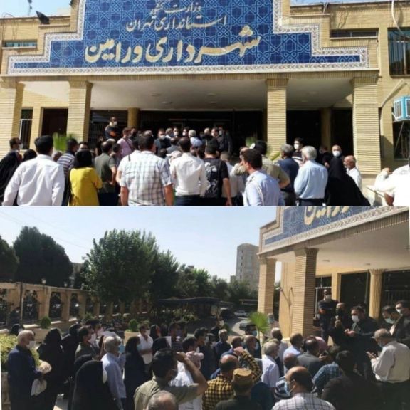 در ادامه تجمعهای اعتراضی فرهنگیان، معلمان ورامین نیز تجمع کردند