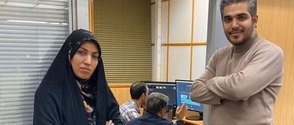 IRIB "journalists-interrogators" Ameneh Sadat and Ali Rezvani in an undated photo