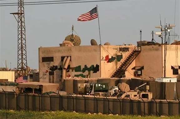 An undated photo of the US base near Hasaka, Syria