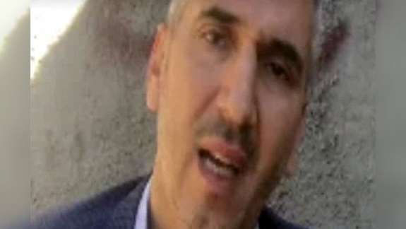 Yadollah Khedmati as he is being interrogated allegedly by Mossad agents in Iran. Undated