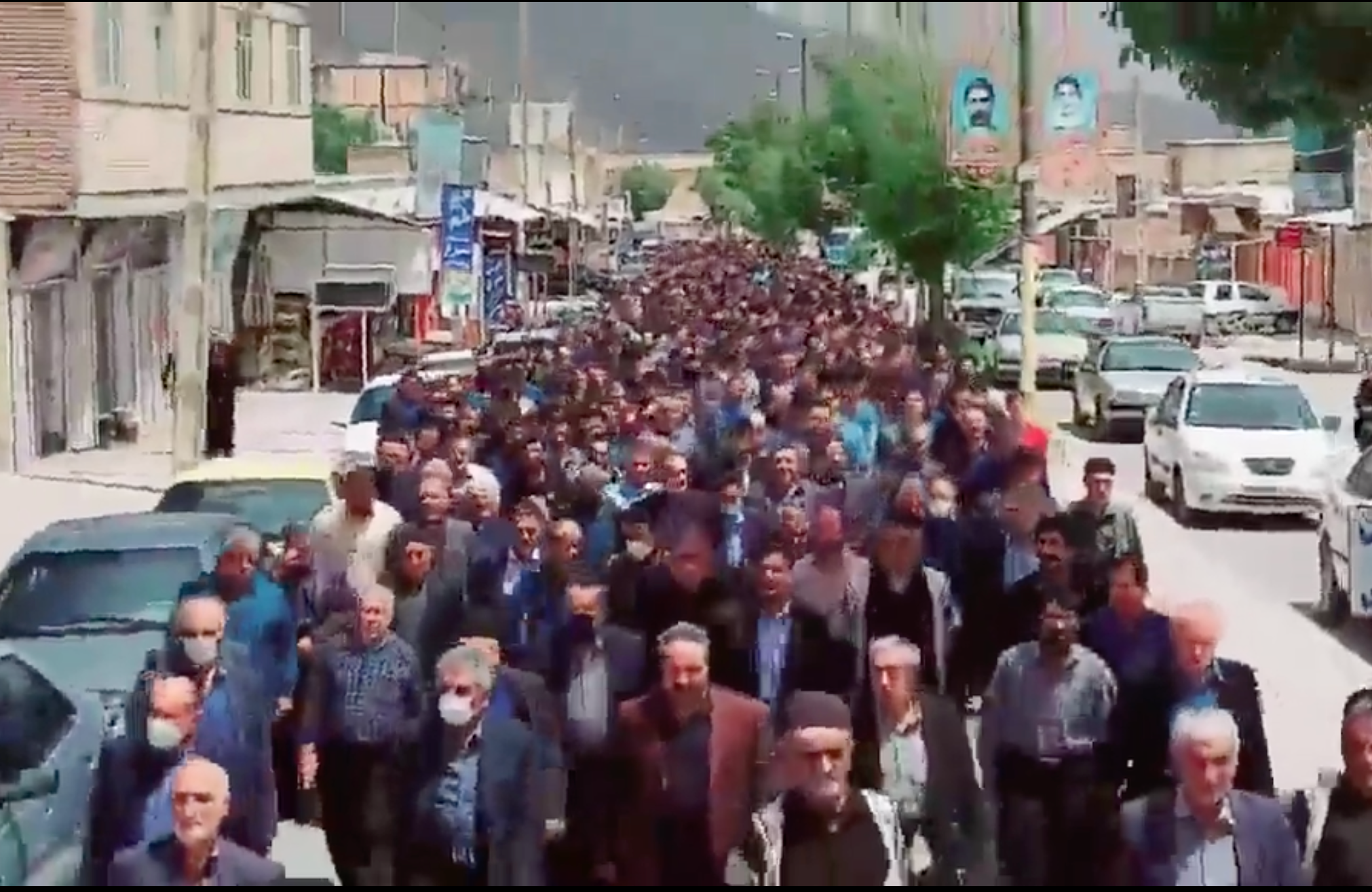 Protest in a provincial town n Iran on May 18, 2022