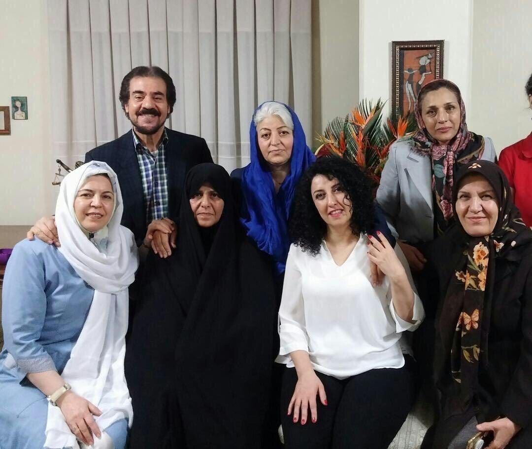 Nobel Peace laureate Narges Mohammadi (right) with other prominent activists Nahid Shirpisheh (centre) and Fatemeh Sepehri in 2020