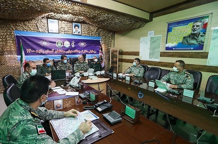 An Iranian command center during military drills. October 12, 2021  Credit Alternative text Important for SEO and accessiblity. Connection lost. Reco