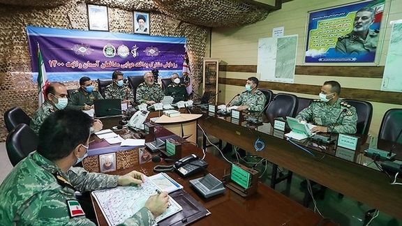 An Iranian command center during military drills. October 12, 2021