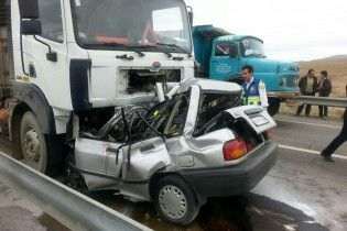 A file photo of a car accident in Iran