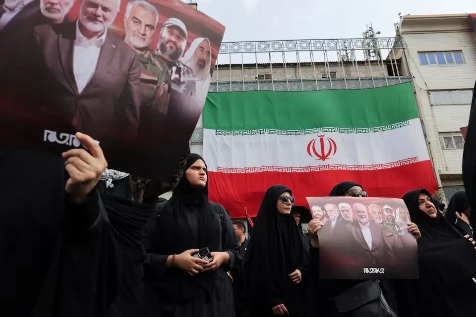 Rally in Tehran following the assassination of Ismail Haniyeh