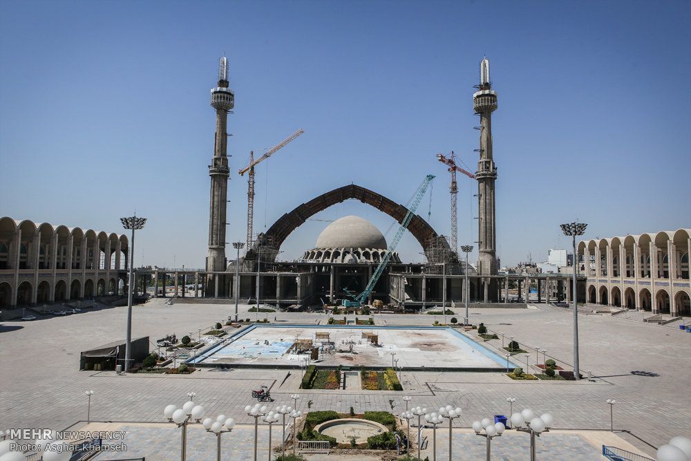 File photo of the Grand Mosalla Mosque of Tehran under construction  