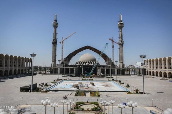 File photo of the Grand Mosalla Mosque of Tehran under construction
