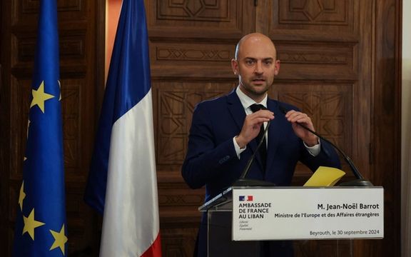 ژان نوئل بارو، وزیر امور خارجه فرانسه