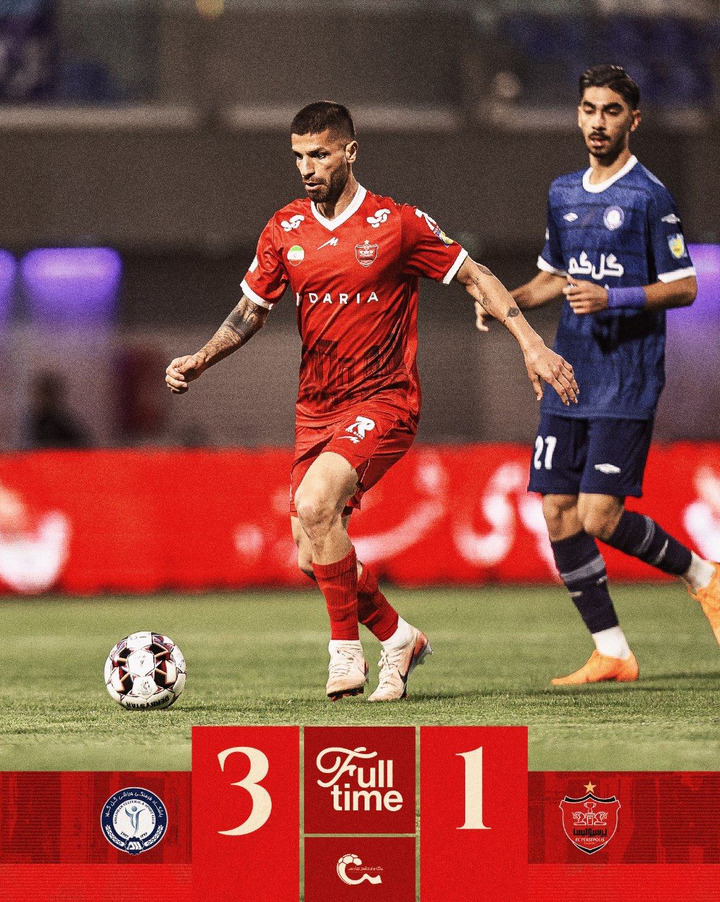 هراس جمهوری اسلامی از اعتراض در استادیوم‌‌ها؛ پرسپولیس به گل‌گهر باخت