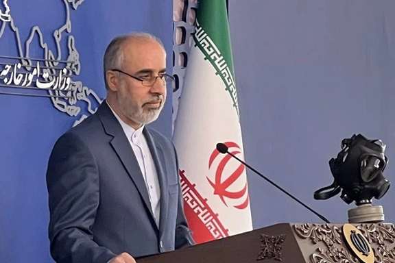 Iran’s foreign ministry spokesman Nasser Kanaani during his weekly press conference on November 28, 2022
