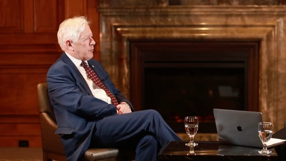 Bob Rae, the permanent representative of Canada to the United Nations during an interview with Iran International