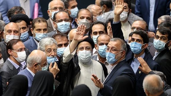 President Ebrahim Raisi and his conservative, hardliner supporters in parliament, August 2021