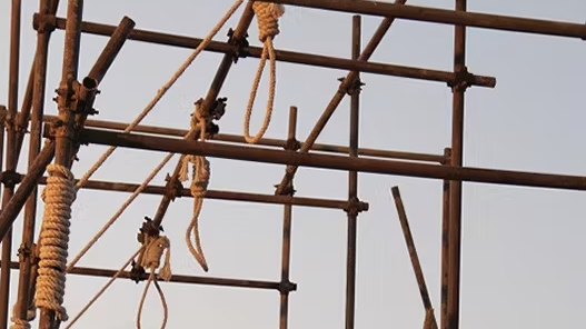 File photo of gallows for an execution in Iran