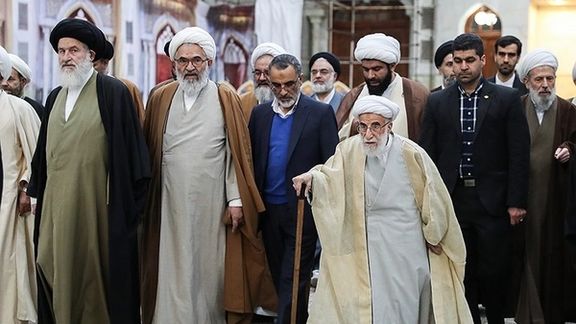 Members of Iran's Assembly of Experts led by Ayatollah Jannati
