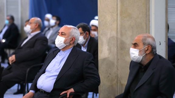 Influential regime figures brought to Khamenei's headquarters to listen to another speech in April 2022
