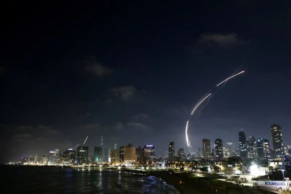 issiles launched from Iran are intercepted as seen from Tel Aviv, Israel, June 13.