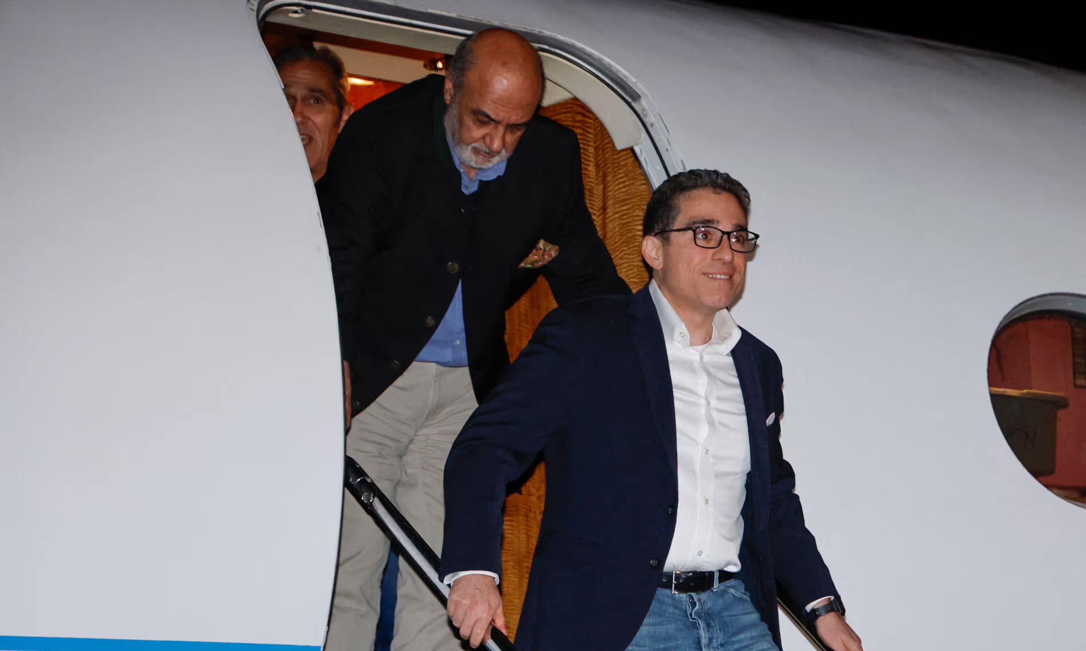 Siamak Namazi returning to the US on 18 September 2023 as part of a prisoner swap with Iran.