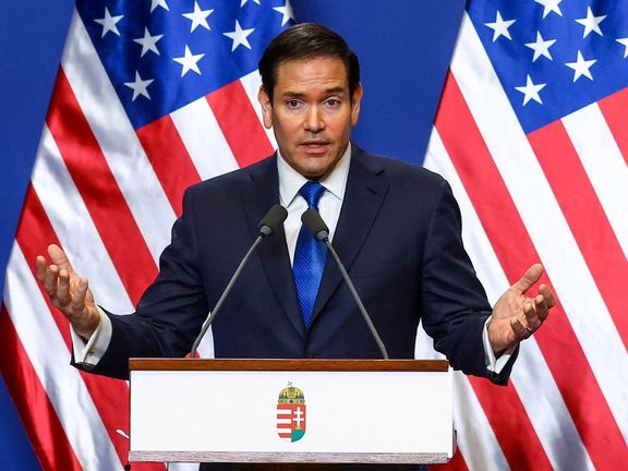 US Secretary of State Marco Rubio speaks during a joint press conference with Hungarian Prime Minister Viktor Orban (not pictured) in Budapest, Hungary, on February 16, 2026.