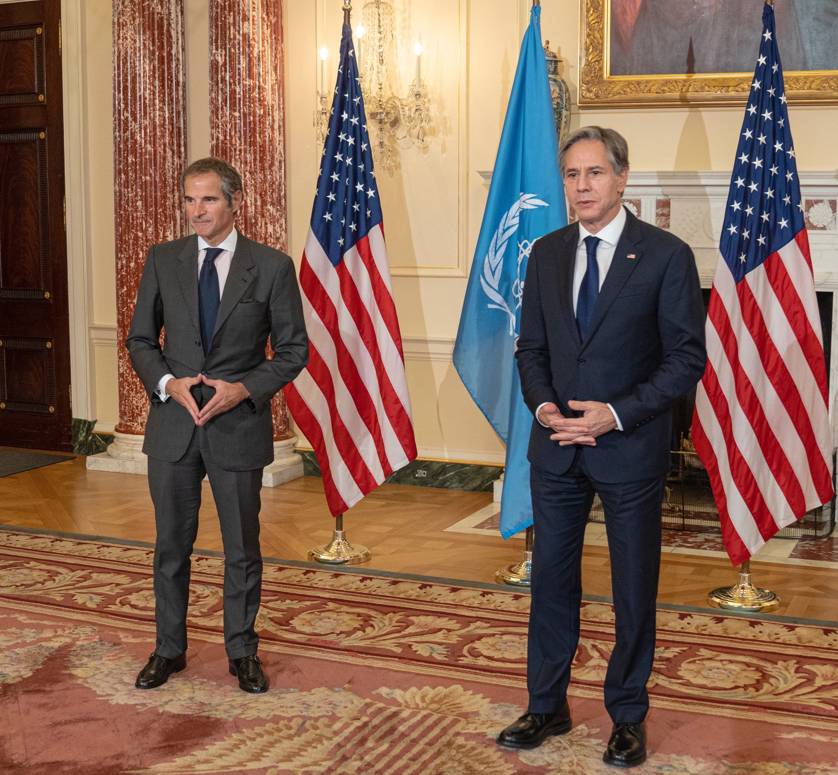 وزیرخارجه آمریکا در دیدار با گروسی بر لزوم توقف اقدامات تحریک‌آمیز هسته‌ای ایران تاکید کرد