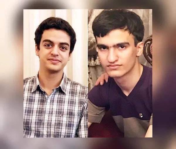 Ali Younesi (L) and Amir Hossein Moradi before their arrests in 2020.