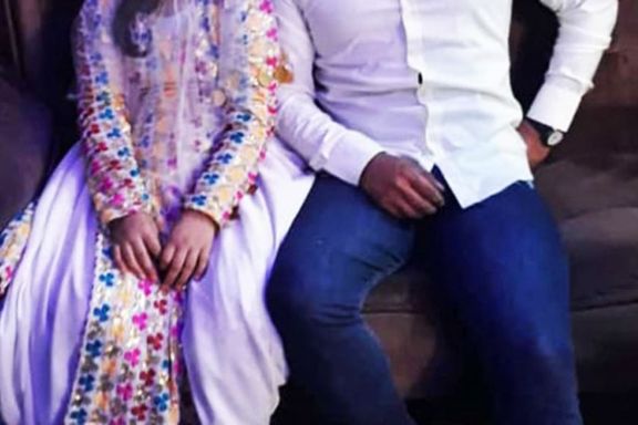 A theatrical group reenacting child marriage.