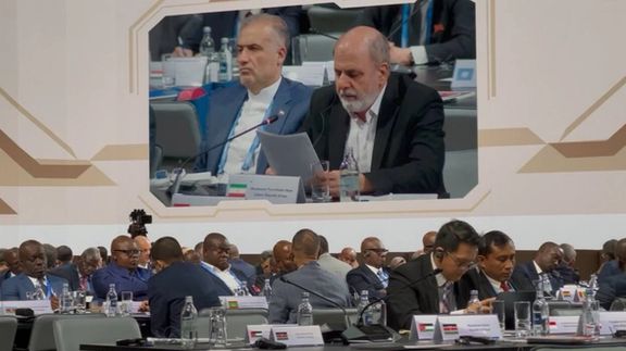 Ali Akbar Ahmadian, Secretary of Iran’s Supreme National Security Council, speaking at a conference in Moscow, May 28, 2025