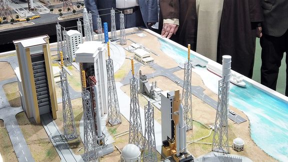 A diorama of the Chabahar Space Center