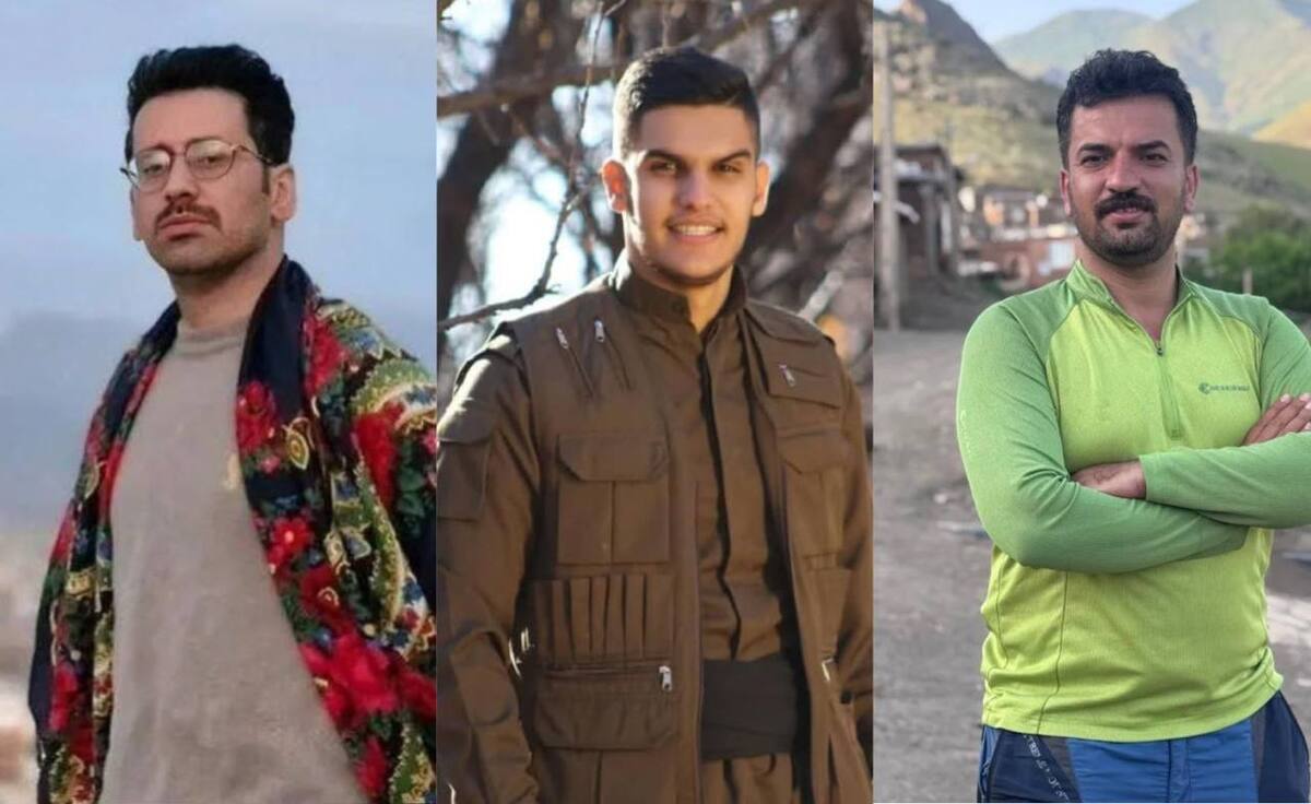 از راست به چپ: خبات امینی، چیاکو یوسفی‌نژاد و حمید مرادی