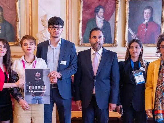 Iranian protesters injured during the 2022 nationwide uprising met with Masoud Gharakhani, the President of the Norwegian Parliament (C), June 5, 2024.