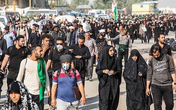 Arbaeen pilgrims walking to Karbala in Iraq. Undated