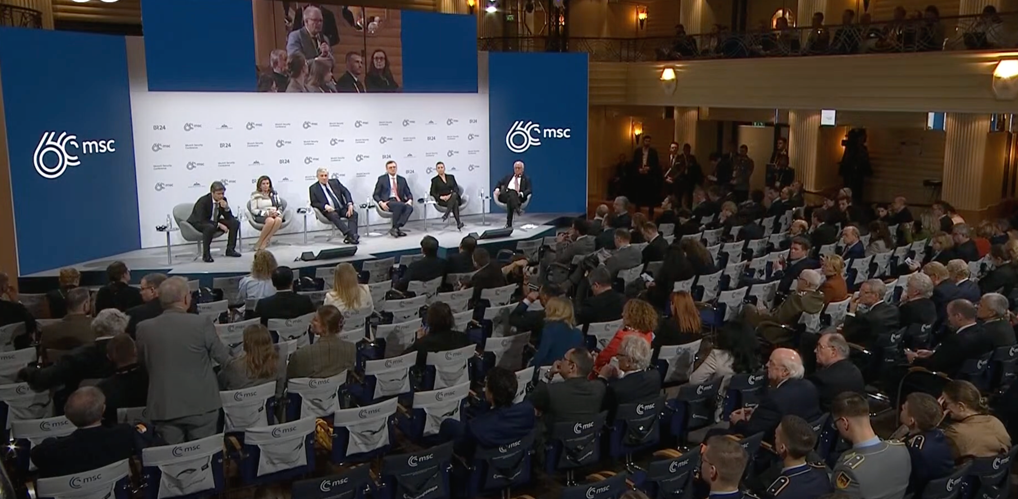 A panel at the 60th Munich Security Conference MSC in Munich, southern Germany, February 2024 