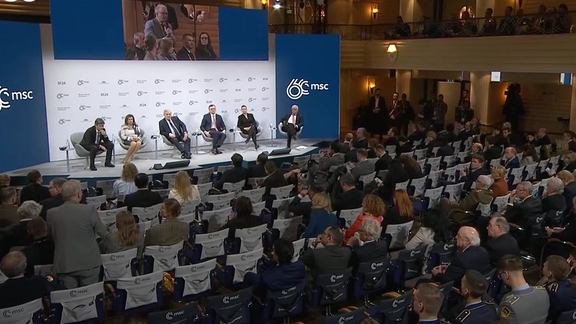 A panel at the 60th Munich Security Conference MSC in Munich, southern Germany, February 2024