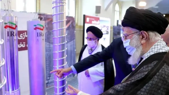 Iran's Supreme Leader Ayatollah Ali Khamenei visits the Iranian centrifuges in Tehran, Iran June 11, 2023.
